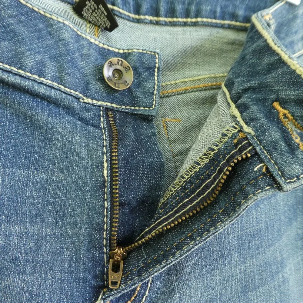 A.N.A. Jean Denim Shorts Rolled Cuff Boyfriend Bermuda 20W